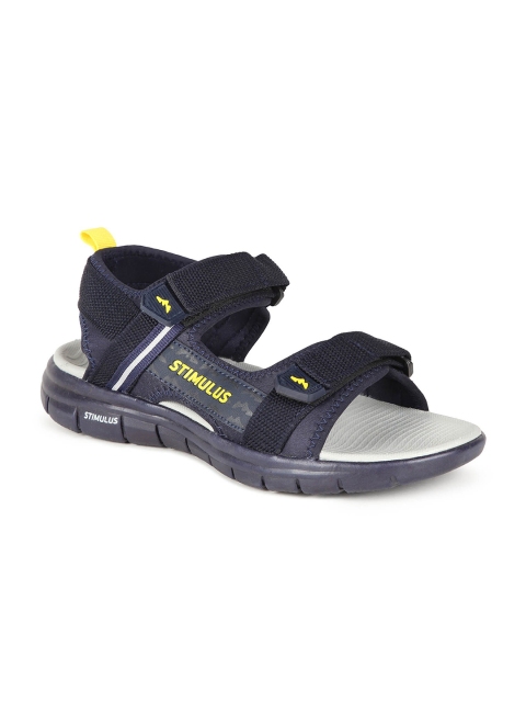 

Paragon Men Navy Blue & Black Comfort Sandals