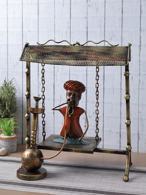 

Aapno Rajasthan Bronze & Rust Village Hookah Man Figurine Showpiece