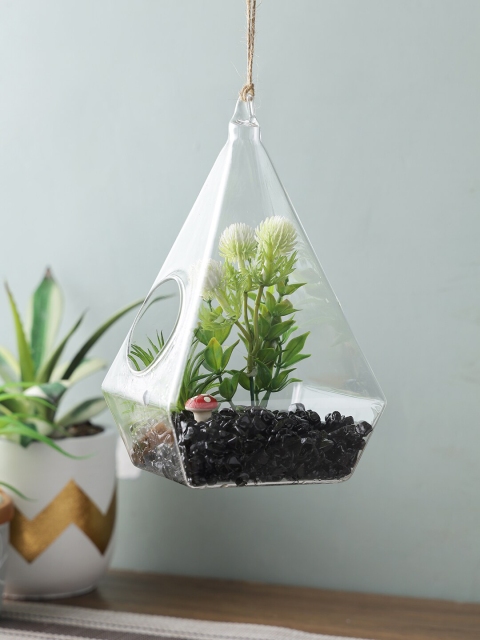 

TAYHAA Green Artificial Bonsai Plant With Hanging Pot