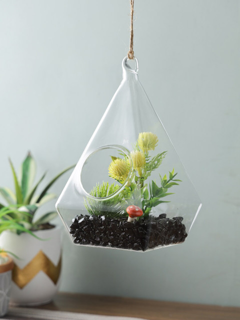 

TAYHAA Yellow Artificial Bonsai Plant With Hanging Pot