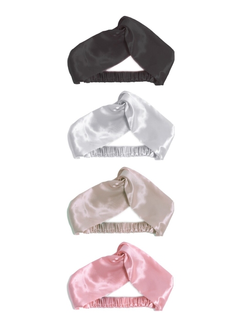 

GUBB Women Black & White Set of 4 Soft Satin Hairbands