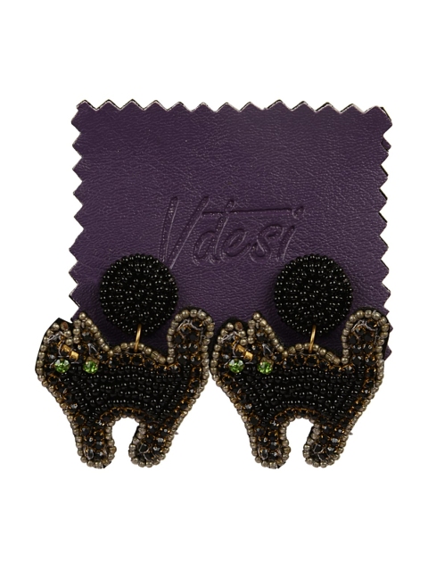 

Vdesi Black Animal Shaped Studs Earrings