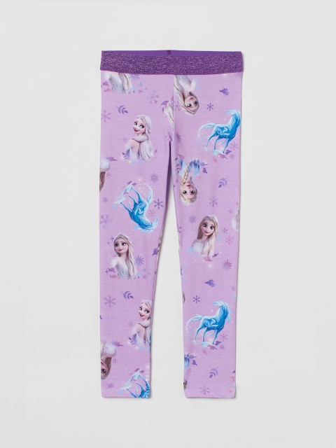 

H&M Girls Purple Frozen Printed Leggings