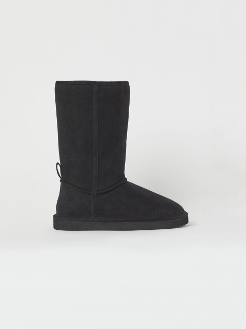 

H&M Women Black Solid Warm-Lined Boots