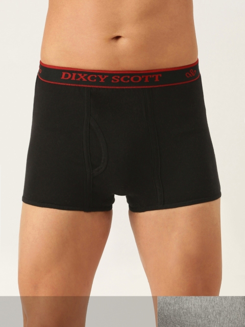 

DIXCY SCOTT Men Pack of Two Assorted Solid Trunks