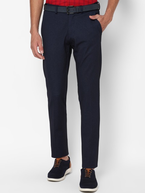 

Allen Solly Men Navy Blue Slim Fit Trousers