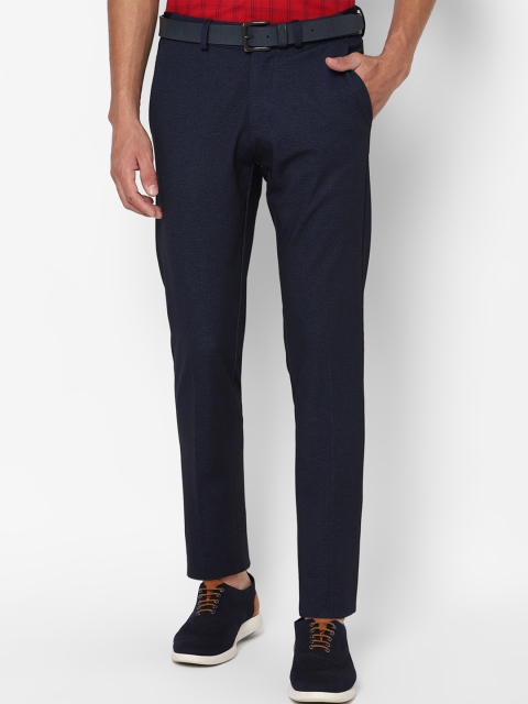 

Allen Solly Men Navy Blue Slim Fit Formal Trousers