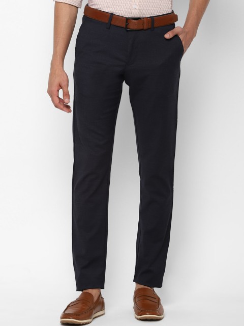 

Allen Solly Men Navy Blue Slim Fit Trousers