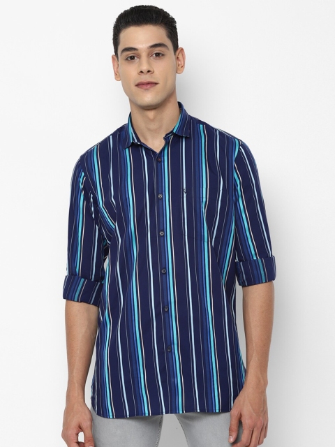 

Allen Solly Men Blue Slim Fit Striped Casual Shirt