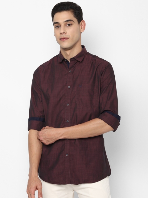 

Allen Solly Men Maroon Slim Fit Opaque Checked Casual Shirt