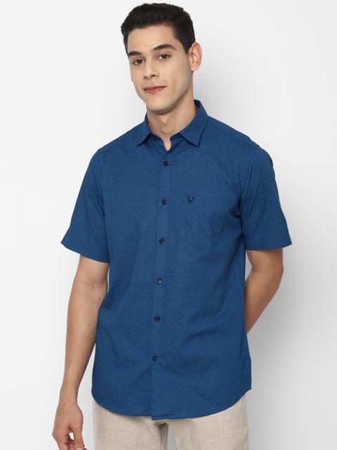 

Allen Solly Men Blue Slim Fit Opaque Printed Casual Shirt