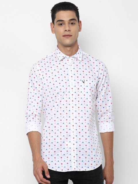 

Allen Solly Men White Slim Fit Opaque Printed Casual Shirt