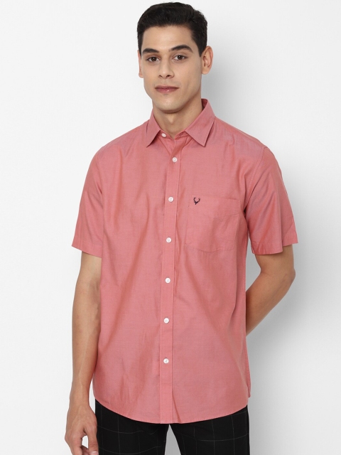 

Allen Solly Men Pink Slim Fit Opaque Pure Cotton Casual Shirt
