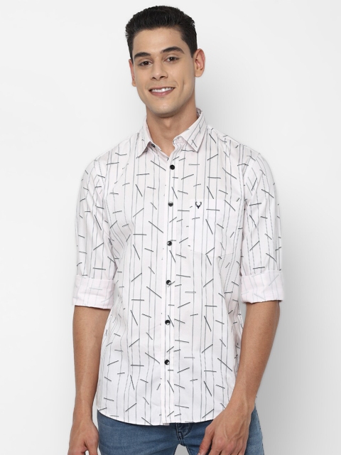 

Allen Solly Men White Slim Fit Opaque Printed Casual Shirt