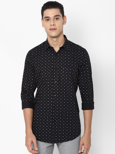 

Allen Solly Men Black Slim Fit Opaque Printed Casual Shirt