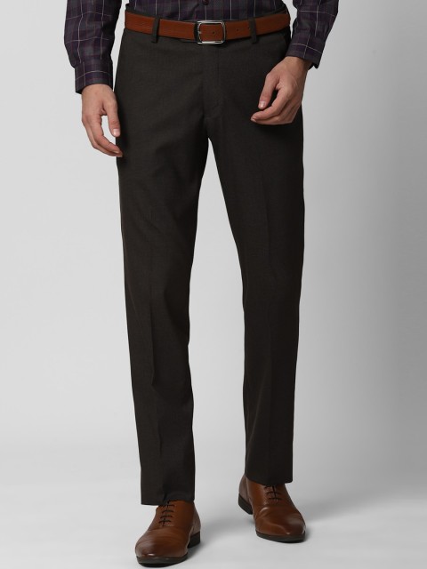 

Peter England Men Black Slim Fit Formal Trousers
