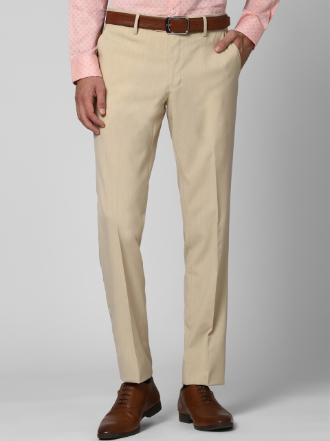 

Peter England Men Beige Slim Fit Formal Trousers