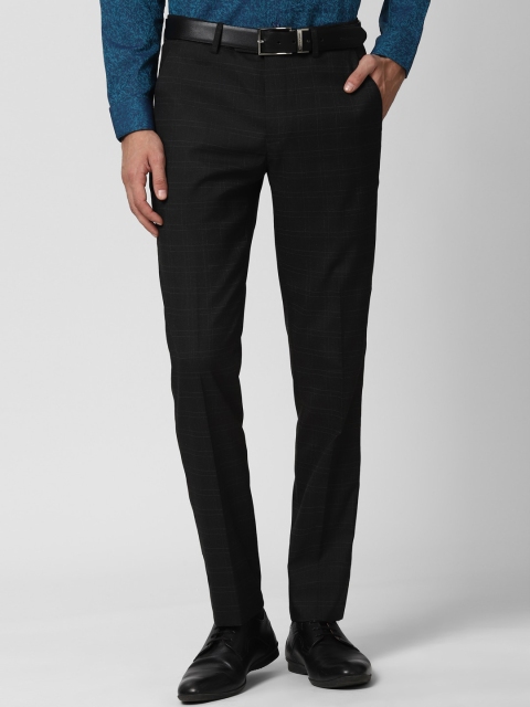 

Peter England Men Black Slim Fit Formal Trousers