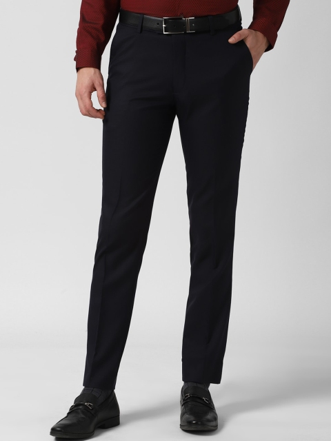 

Peter England Men Black Solid Slim Fit Formal Trousers