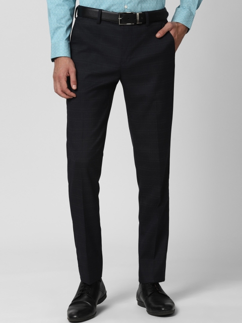 

Peter England Men Black Slim Fit Formal Trousers