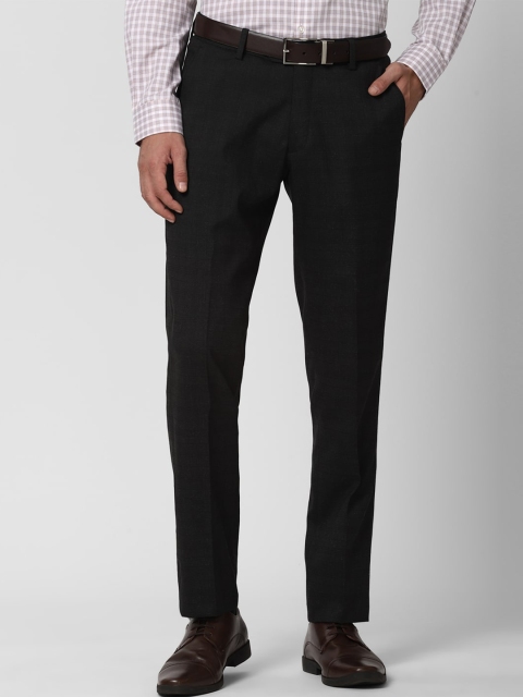 

Peter England Men Black Slim Fit Formal Trousers