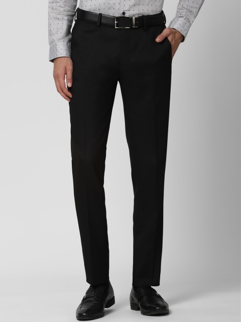 

Peter England Men Black Slim Fit Formal Trousers