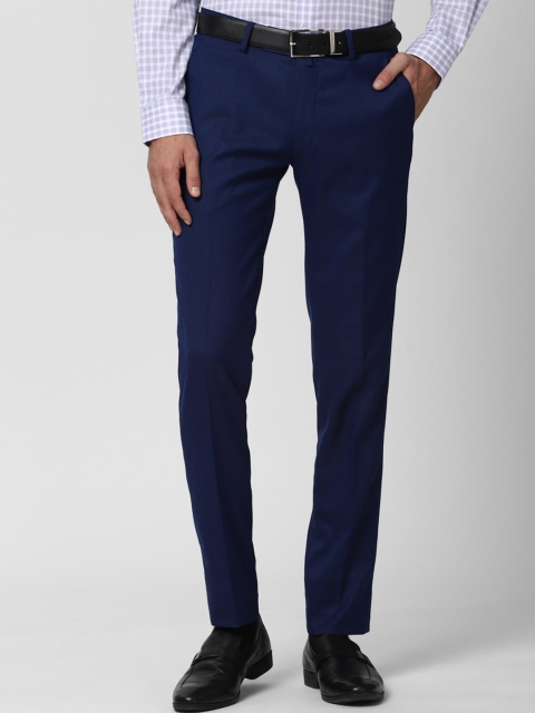 

Peter England Men Navy Blue Slim Fit Formal Trousers