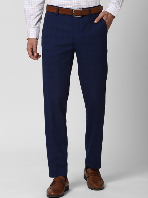 

Peter England Men Navy Blue Slim Fit Formal Trousers