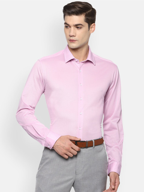 

Van Heusen Men Pink Slim Fit Opaque Formal Shirt