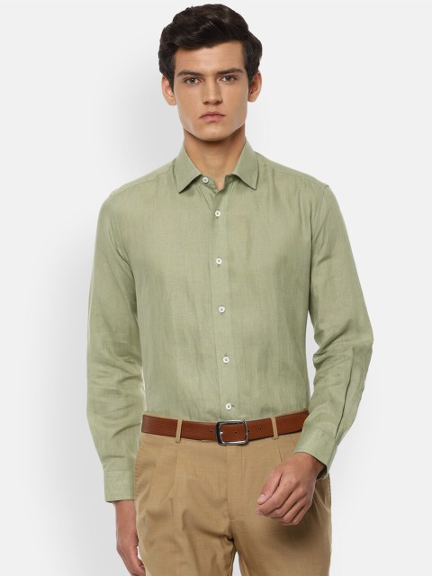 

Luxure by Louis Philippe Men Olive Green Opaque Formal Shirt