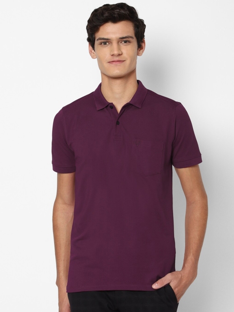 

Allen Solly Men Maroon Cotton Polo Collar Pockets T-shirt