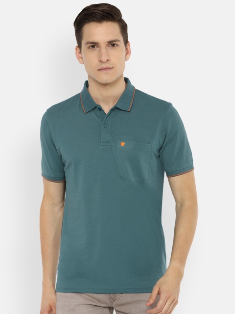 

Louis Philippe Men Blue Polo Collar Pockets T-shirt