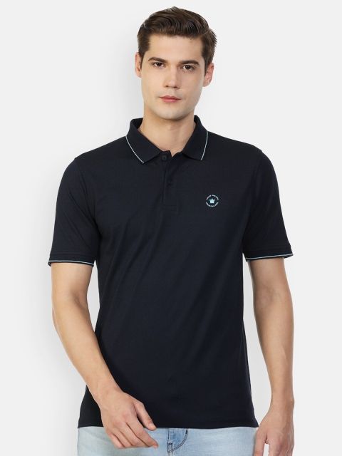 

Louis Philippe Men Navy Blue Polo Collar T-shirt