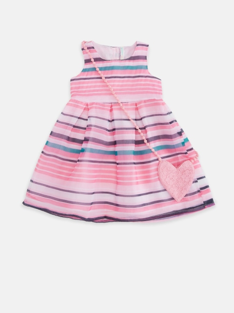 

Pantaloons Junior Multicoloured Striped A-Line Dress, Multi