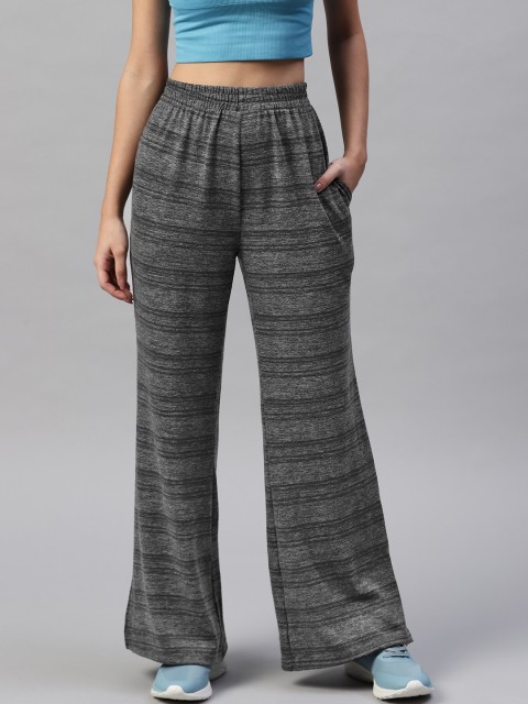 

Laabha Women Grey Striped Track Pant