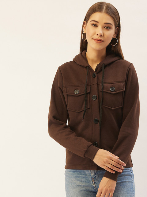 

Belle Fille Women Brown Solid Lightweight Tailored Jacket