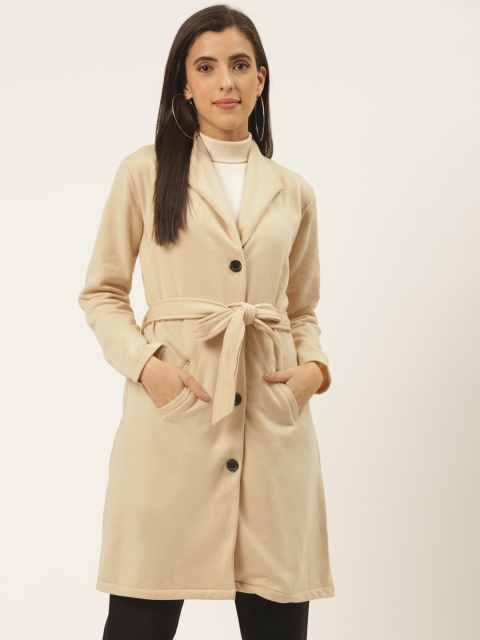 

Belle Fille Women Beige Fleece Overcoat