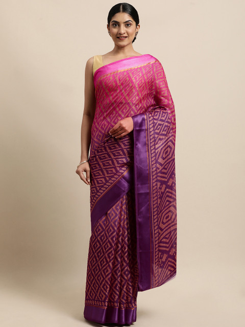 

KALINI Pink Mangalagiri Saree
