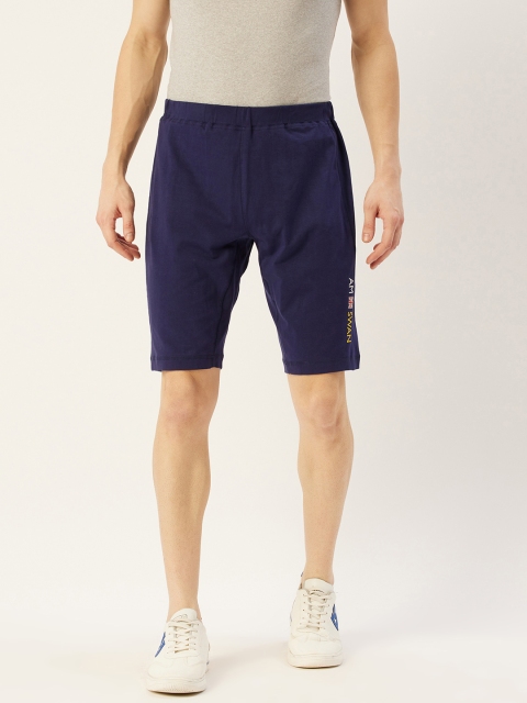 

AM SWAN Men Navy Blue Regular Shorts