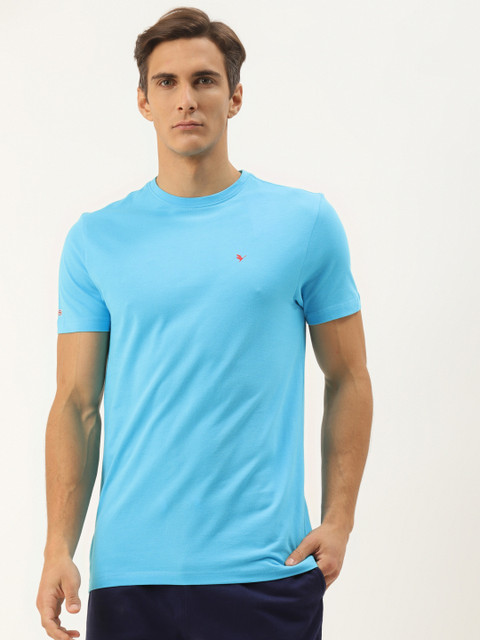 

AM SWAN Men Turquoise Blue T-shirt