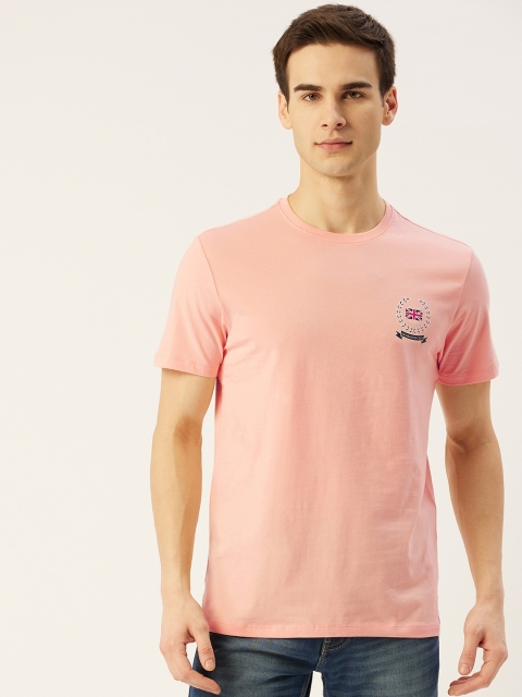 

AM SWAN Men Peach-Coloured T-shirt