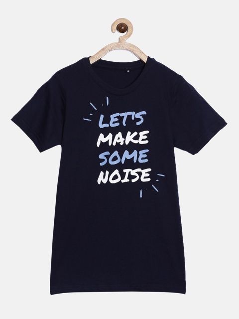 

SayItLoud Boys Black & Blue Printed Cotton T-shirt