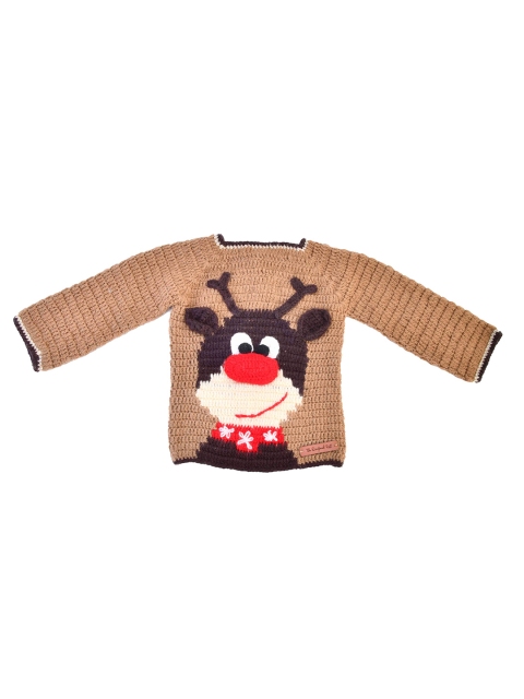 

The Original Knit Unisex Kids Beige & Brown Humour and Comic Pullover