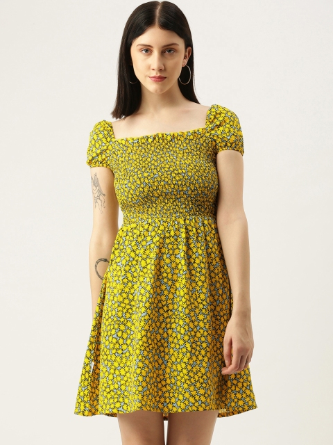 

Yuvraah Multicoloured Smock Floral Printed Dress, Multi