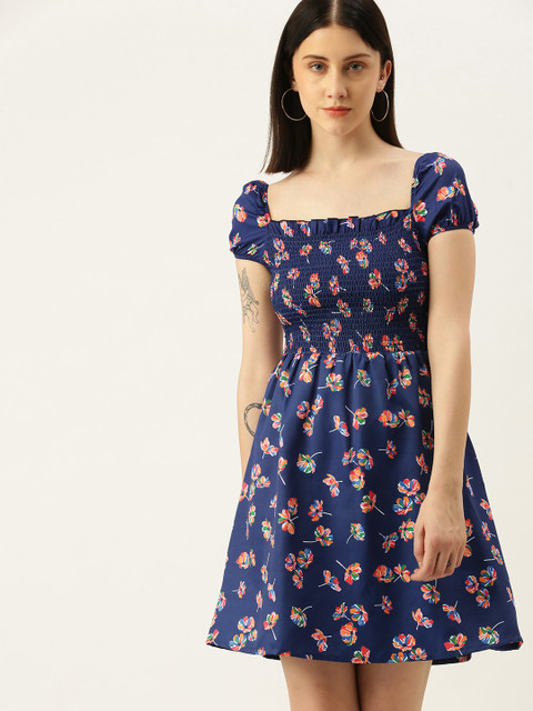 

Yuvraah Multicoloured Floral Mini Dress, Multi