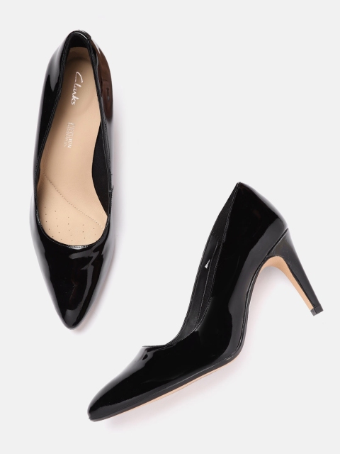 

Clarks Black Patent Finsih Leather Pumps
