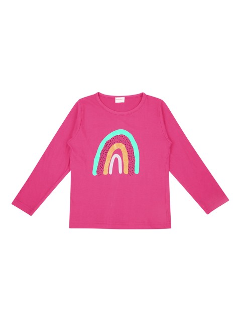 

RAINE AND JAINE Girls Fuchsia & Pink Printed Night Suit