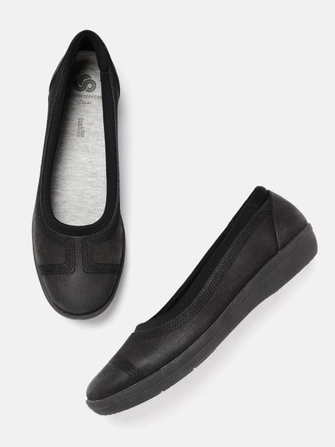 

Clarks Women Black Solid Ballerinas