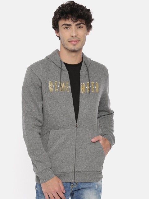 

Swiss Club Men Grey Hooded Cotton Sweatshirt