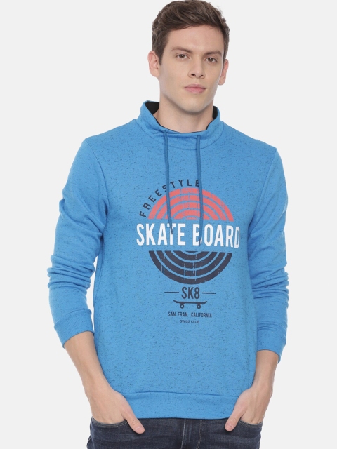 

Swiss Club Men Blue & Red Typography Printed Cotton Sweatshirt